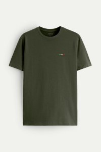 T-Shirt in Khaki color with Italian Stripe Print