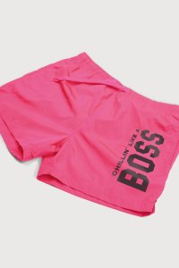 Swimming Shorts in Pink Color with Chillin Like A Big Boss Print