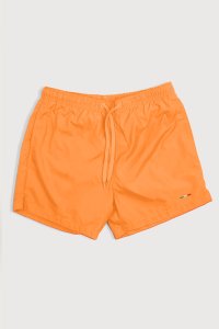 Swimming Shorts in Orange Color with Italian Stripe Print
