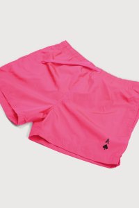 Swimming Shorts in Pink Color with Black Ace Print