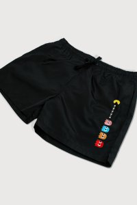 Swimming Shorts in Black Color with Retro Gaming Print