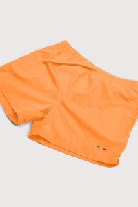 Swimming Shorts in Orange Color with Italian Stripe Print