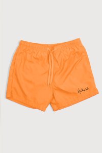 Swimming Shorts in Orange Color with Hedrix Minimal Print
