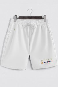Shorts in White color with Monte Carlo stamp