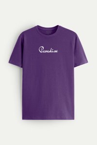 T-Shirt in Purple color with Your Own Paradise Print