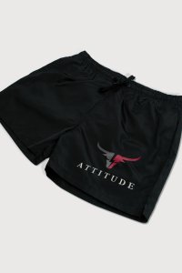Swimming Shorts in Black Color with Goat Attitude Print
