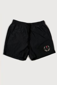 Swimming Shorts in Black Color with Victorious Print