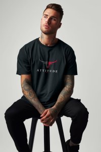 T-Shirt in Iron Grey color with Goat Attitude Print