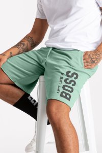 Shorts in Light Green color with Lift Like A Big Boss stamp