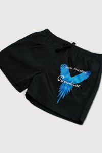 Swimming Shorts in Black Color with Your Own Paradise Print