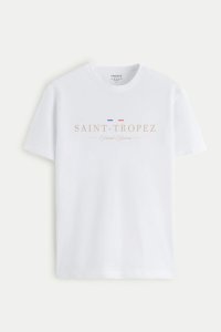 T-Shirt in White color with Saint Tropez Riviera Print