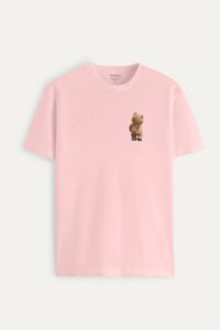 T-Shirt in Pink color with Teddys Opinion Print