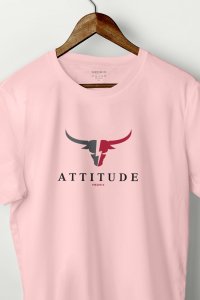 T-Shirt in Pink color with Goat Attitude Print