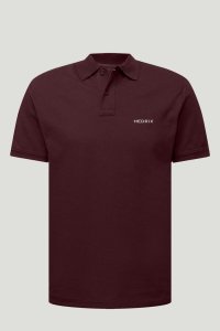Polo Shirt Slim Fit in Bordeaux Color with Hedrix Logo stamp