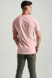 T-Shirt in Pink color with Italian Stripe Print