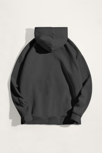 Hoodie in Iron Grey Color with Teddys Opinion Print
