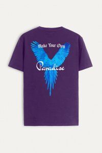 T-Shirt in Purple color with Your Own Paradise Print