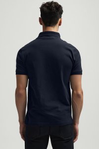 Polo Shirt Slim Fit in Blue Color with Hedrix Logo stamp