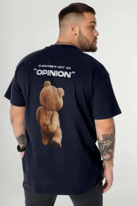 T-Shirt in Blue color with Teddys Opinion Print