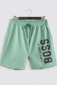 Shorts in Light Green color with Lift Like A Big Boss stamp