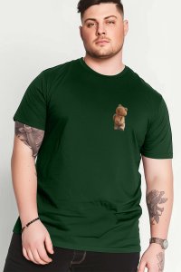 T-Shirt in Green color with Teddys Opinion Print