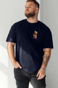 T-Shirt in Blue color with Teddys Opinion Print