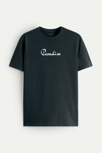T-Shirt in Iron Grey color with Your Own Paradise Print
