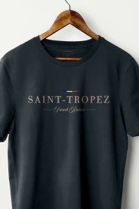T-Shirt in Iron Grey color with Saint Tropez Riviera Print