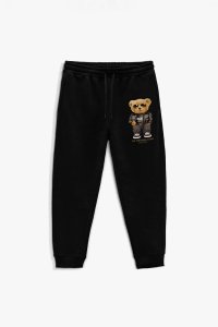 Jogger in Black color with Goat Teddy stamp
