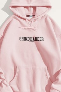 Hoodie in Pink Color with No Pain No Gain Print