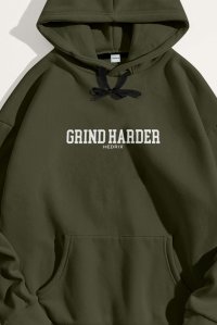 Hoodie in Khaki Color with No Pain No Gain Print
