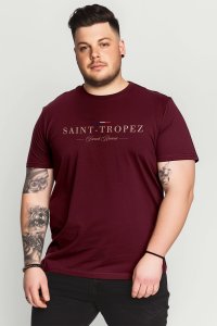 T-Shirt in Bordeaux color with Saint Tropez Riviera Print