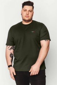T-Shirt in Khaki color with Italian Stripe Print