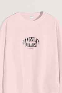 Sweatshirt in Pink Color with Gangstas Paradise Print