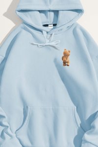 Hoodie in Sky Blue Color with Everyones Got An Opinion Print