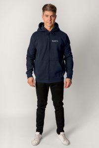 Zip-Up Hoodie in Blue color with Lowercase Hedrix stamp
