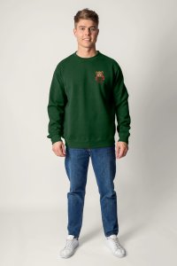 Sweatshirt in Green Color with Boxer Teddy Print
