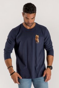 Long Sleeve T-shirt in Blue Color with Everyones Got An Opinion Print