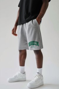 Shorts in Grey color with Brooklyn New York stamp