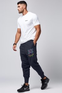 Jogger in Blue color with Neon Trip stamp