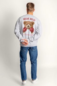 Sweatshirt in Grey Color with Boxer Teddy Print