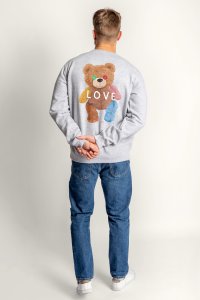 Sweatshirt in Grey Color with Lovely Teddy Print