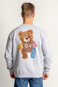 Sweatshirt in Grey Color with Lovely Teddy Print