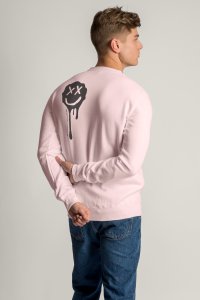 Sweatshirt in Pink Color with Slime Smiley Print