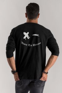 Long Sleeve T-shirt in Black Color with Dare To Dream Print