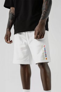 Shorts in White color with Monte Carlo stamp