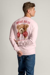 Sweatshirt in Pink Color with Boxer Teddy Print