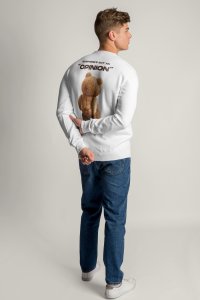 Sweatshirt in White Color with Everyones Got An Opinion Print
