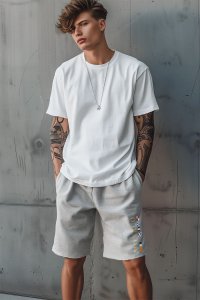 Shorts in Grey color with Monte Carlo stamp