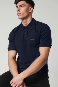 Polo Shirt Slim Fit in Blue Color with Hedrix Logo stamp